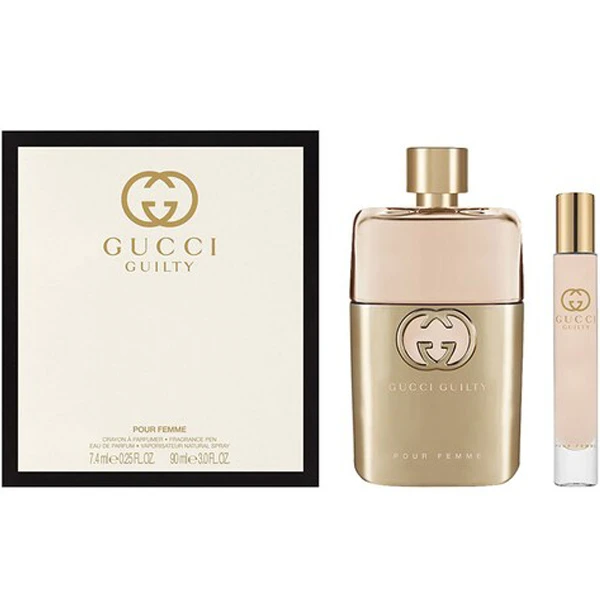 Gucci Guilty Pour Femme (Rinkinys Moterims) EDP 90ml + EDP 7.4ml