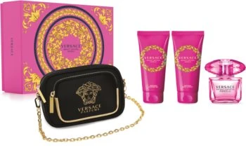 Versace Bright Crystal Absolu EDP rinkinys moterims (EDP, 90 ml + parfumuota dušo želė, 100 ml + parfumuotas kūno losjonas, 100 ml + kosmetinė)