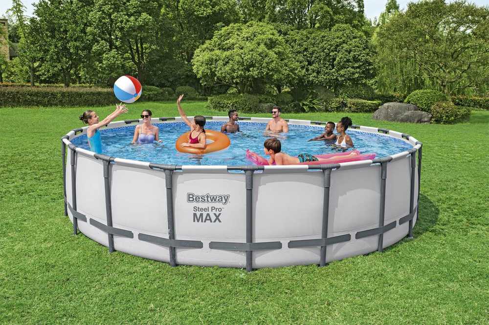 Apvalus karkasinis sodo baseinas 610x132 cm SteelPRO, BESTWAY