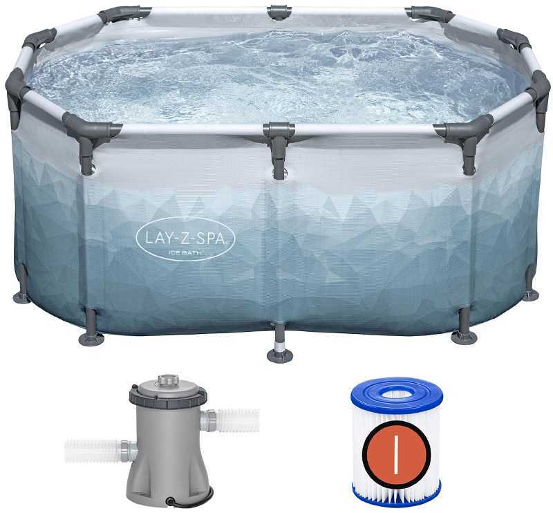 Karkasinė ledo vonia 150x90cm su priedais „Bestway Sea Dip“