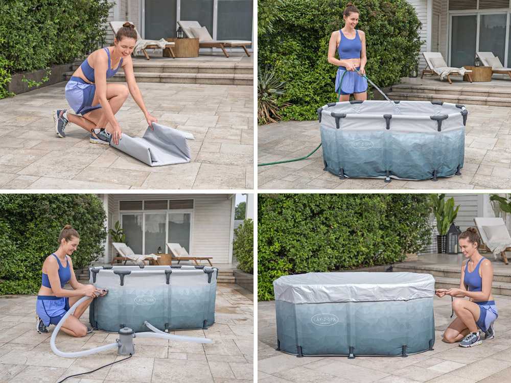 Karkasinė ledo vonia 150x90cm su priedais „Bestway Sea Dip“