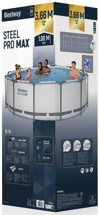 Karkasinis baseinas 366 x 100 cm Bestway 56418