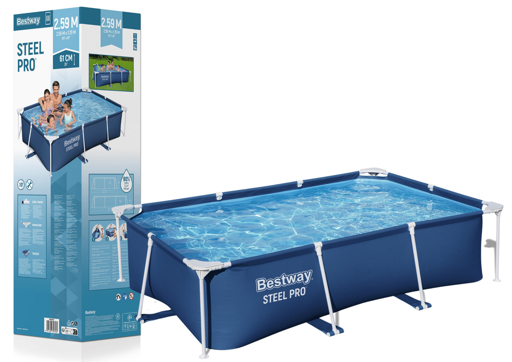 Karkasinis sodo baseinas 259x170x61cm, Bestway 56403