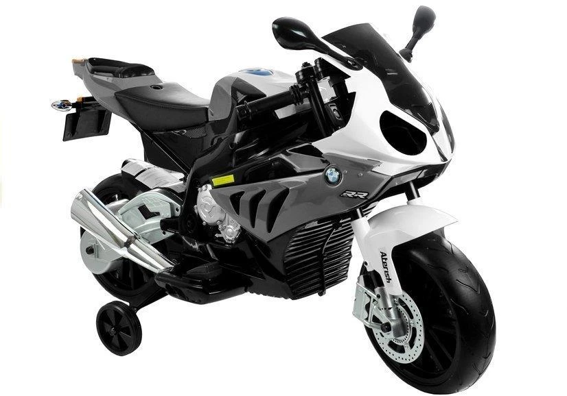 Lean Cars Akumuliatorinis motociklas vaikams BMW S1000RR, sidabrinės spalvos aprašymas - Prekės nuotrauka