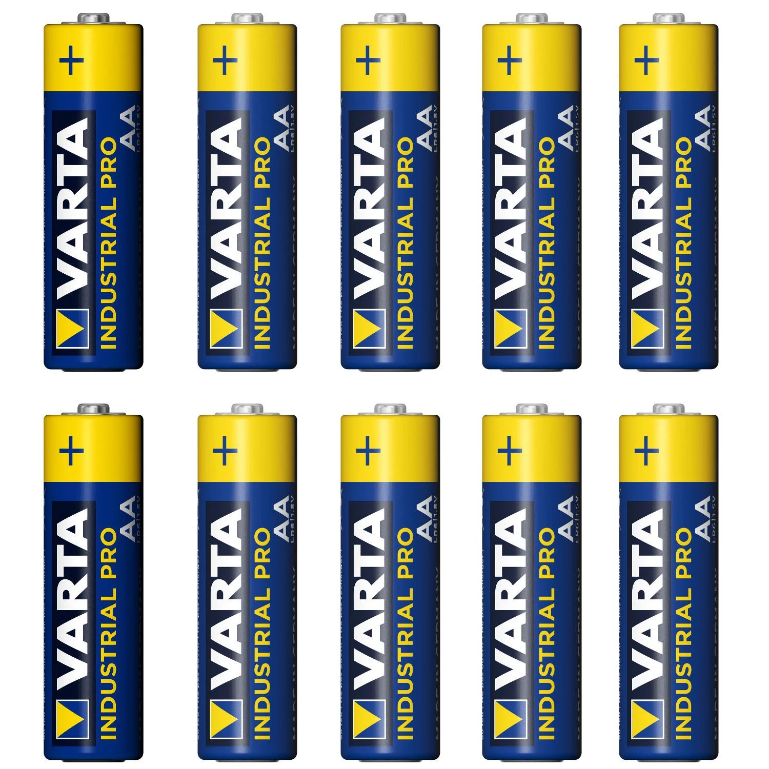 Varta AA Industrial Pro baterijos, 10 vienetų