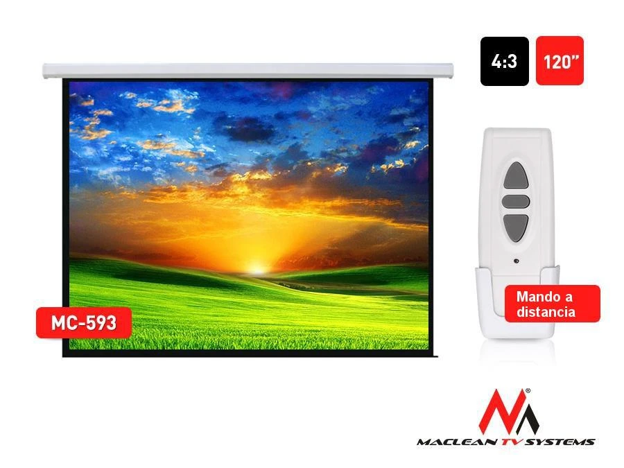 MACLEAN MC-593 Maclean MC-593 Economy Budget elektrinis Projektoriaus ekranas-120?? 4:3