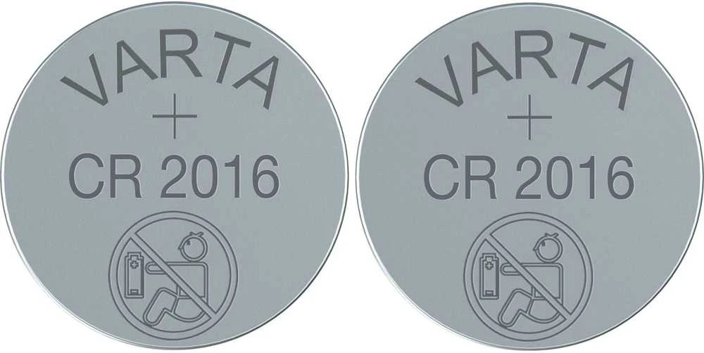 Varta CR2016 3V tabletinės baterijos, 2 vienetai