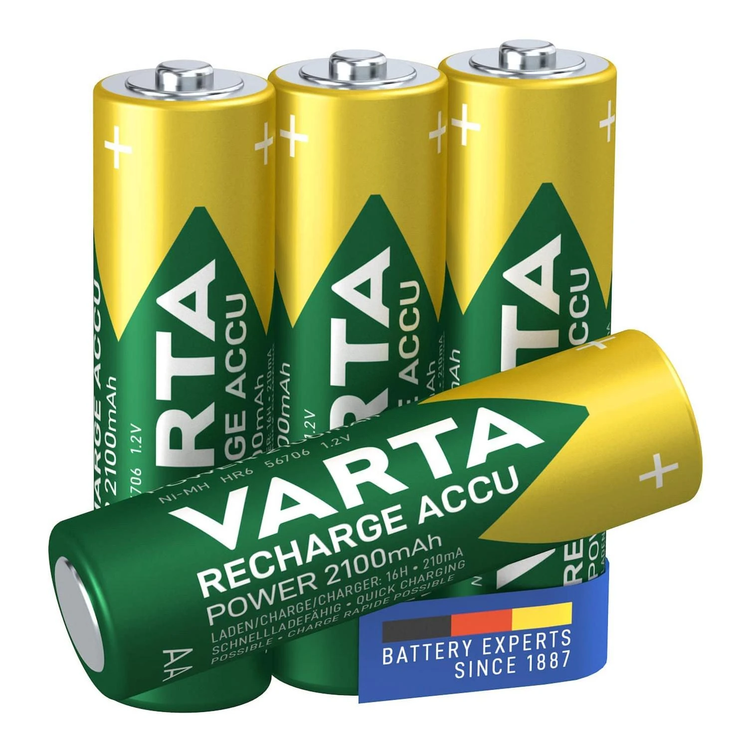 Varta AA 2100mAh akumuliatoriai, 4 vnt. grupė