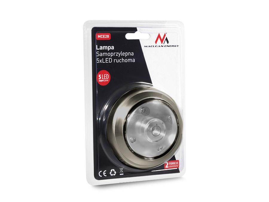 MACLEAN MCE28 Maclean MCE28 lazda ir spustelėkite 5xLED + pakreipimas + pasukimas