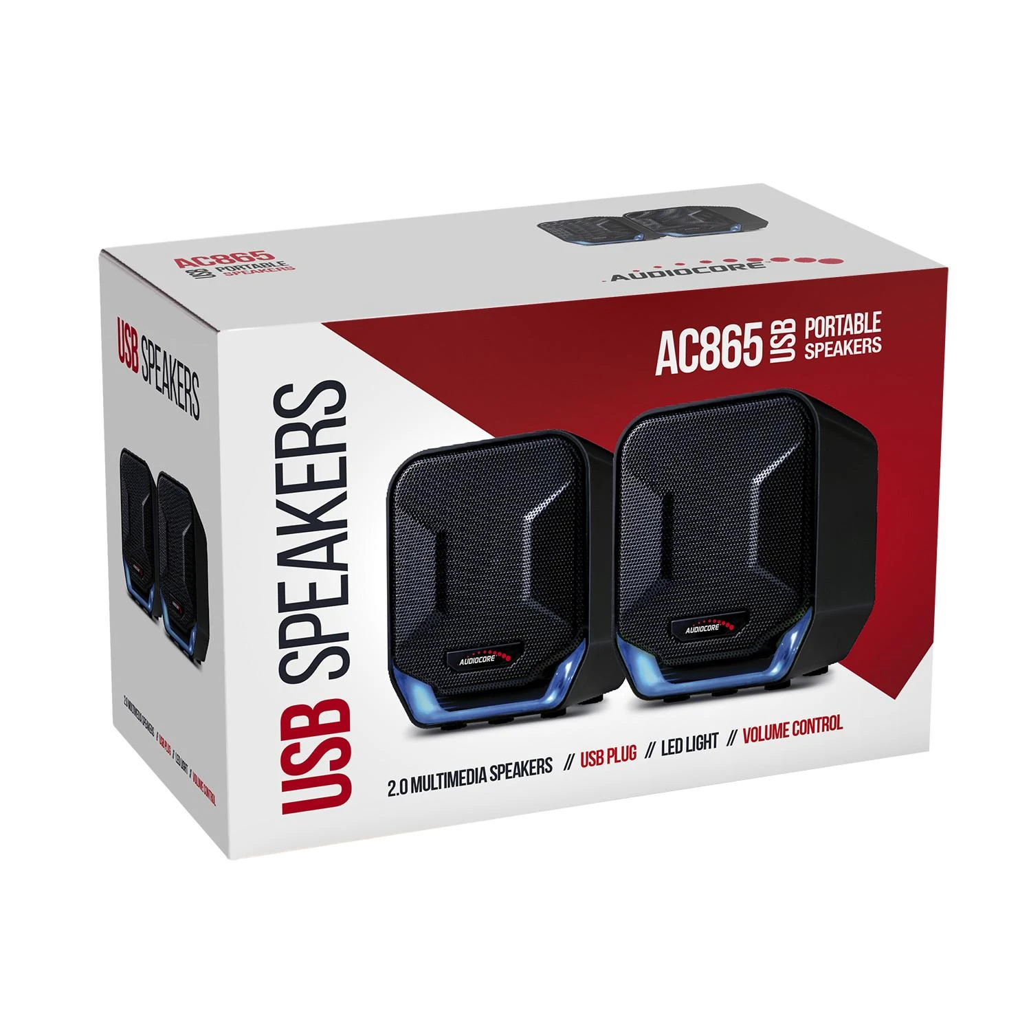 Kompiuterio kolonėlės Kompiuteriniai garsiakalbiai Audiocore AC865 B, juodi