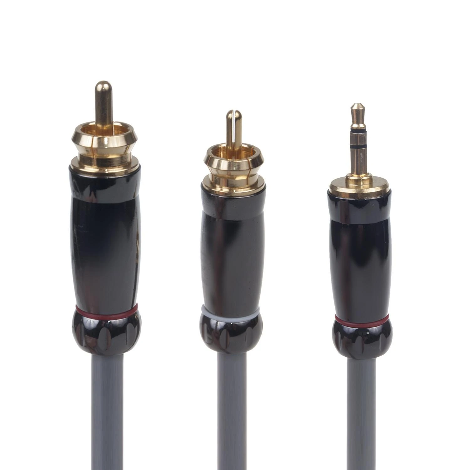 Audio laido jungtys: RCA ir 3.5mm jack