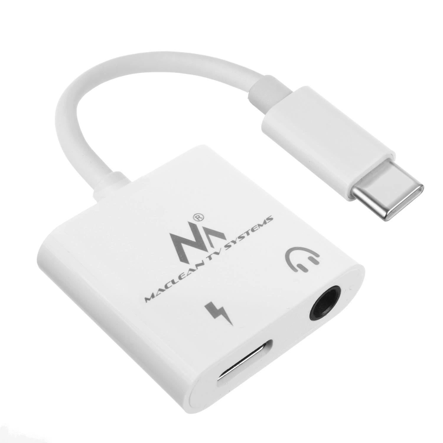 USB C tipo adapteris – 3,5 mm mini lizdas su maitinimo šaltiniu (PD) 30 W „Maclean“, MCTV-848
