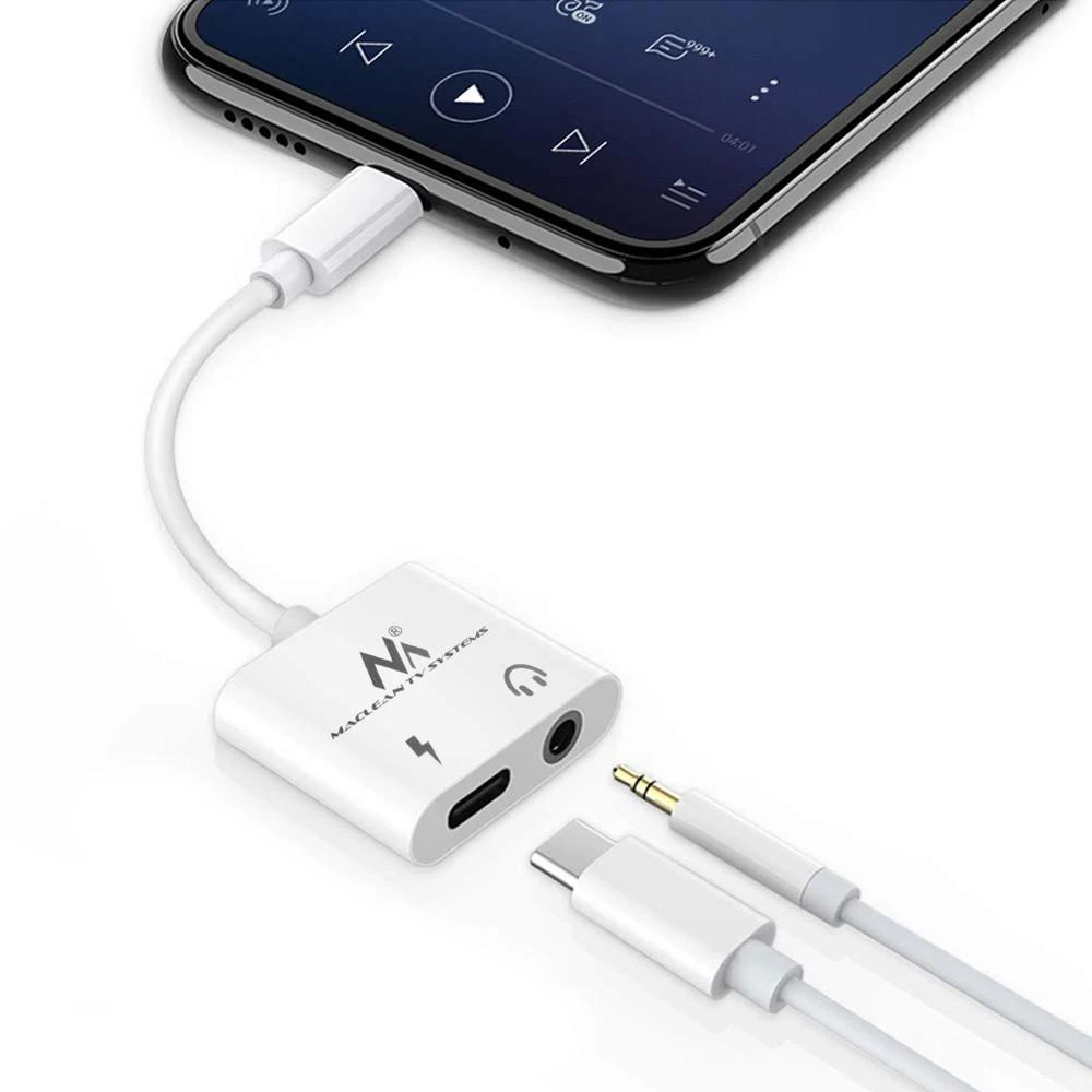 USB C tipo adapteris – 3,5 mm mini lizdas su maitinimo šaltiniu (PD) 30 W „Maclean“, MCTV-848