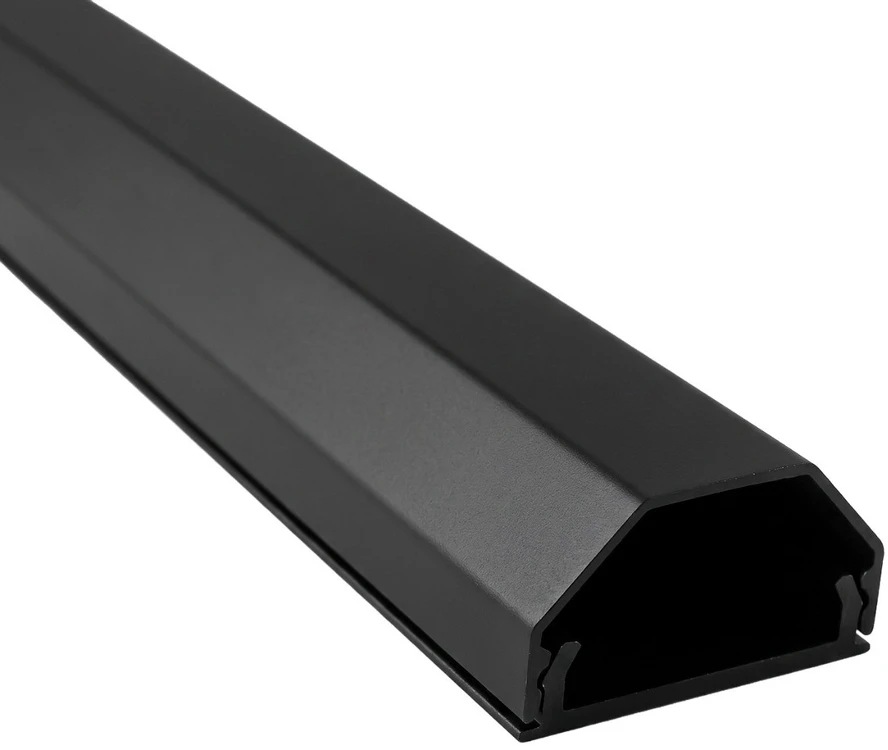 Aliumininė maskavimo juosta kabliams Maclean, 33x18x750mm, juoda, MCTV-897 B