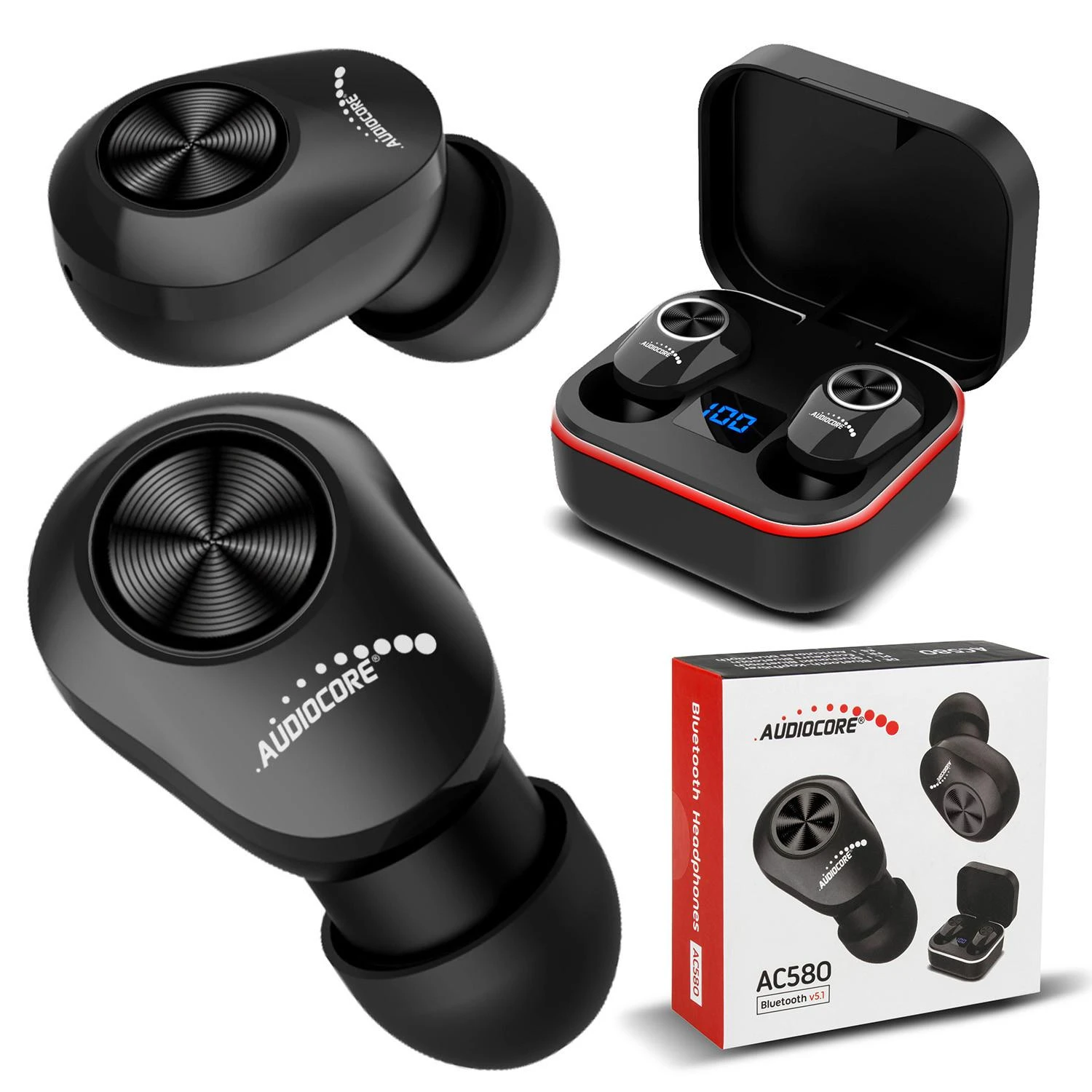 Audiocore AC580 ausinės su įkrovimo dėklu