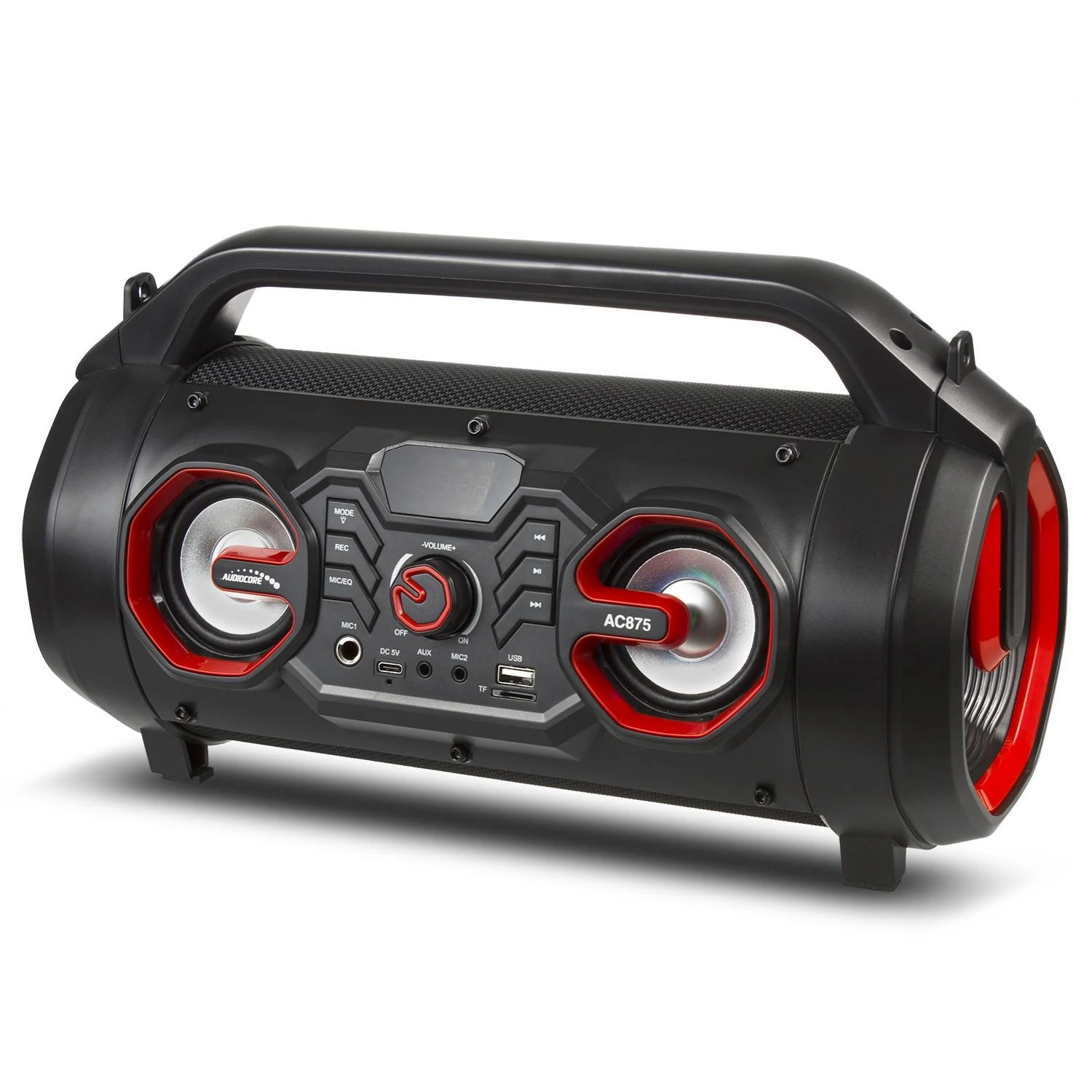 Garsiakalbis Nešiojama garso kolonėlė „Audiocore Bazooka“, „Bluetooth 5.0“, FM radijas, mikro plokštė, SDIPX4, 2000mAh, AC875