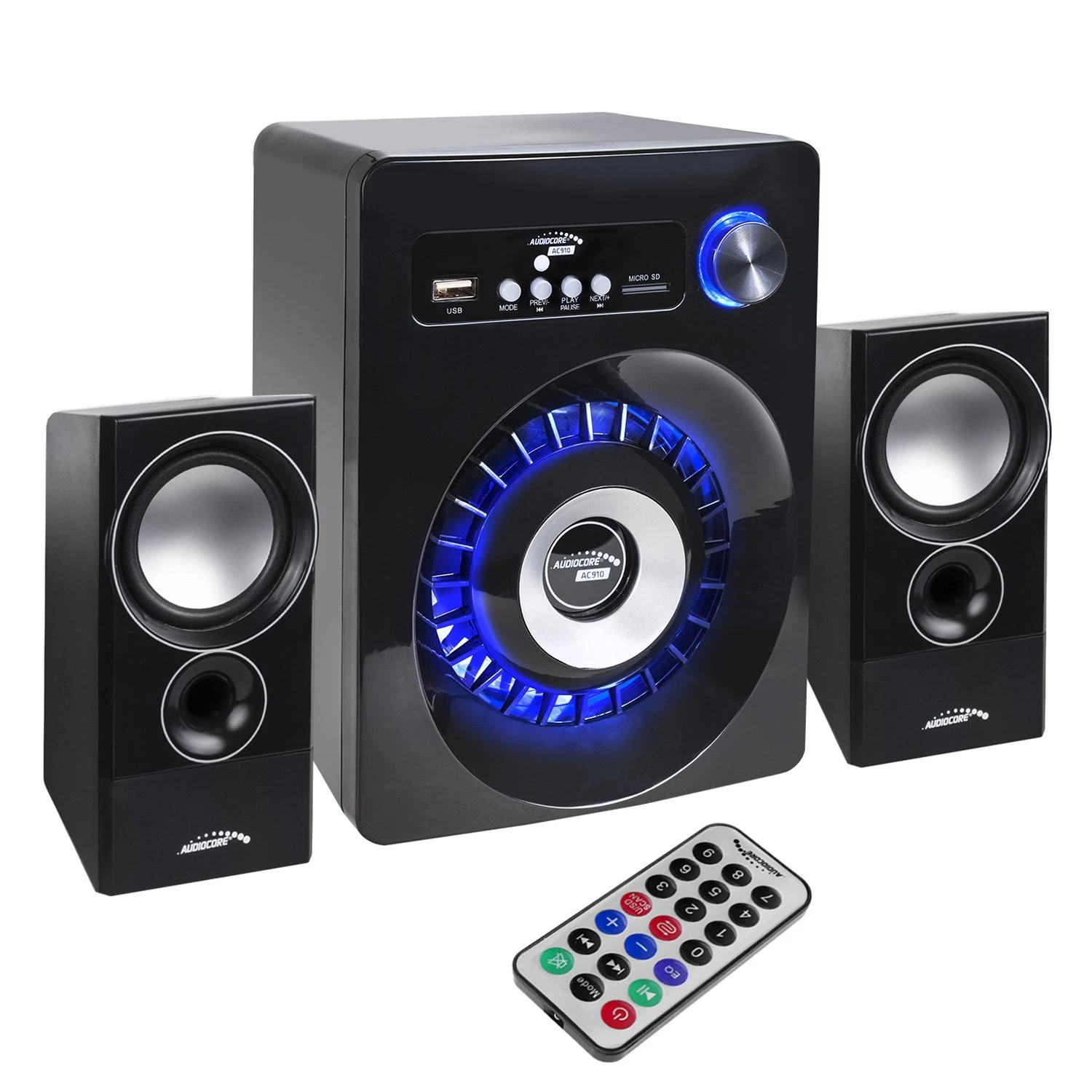 Kompiuterio kolonėlės Audiocore AC910 speaker set 10 W PC / Juodas, Bluetooth