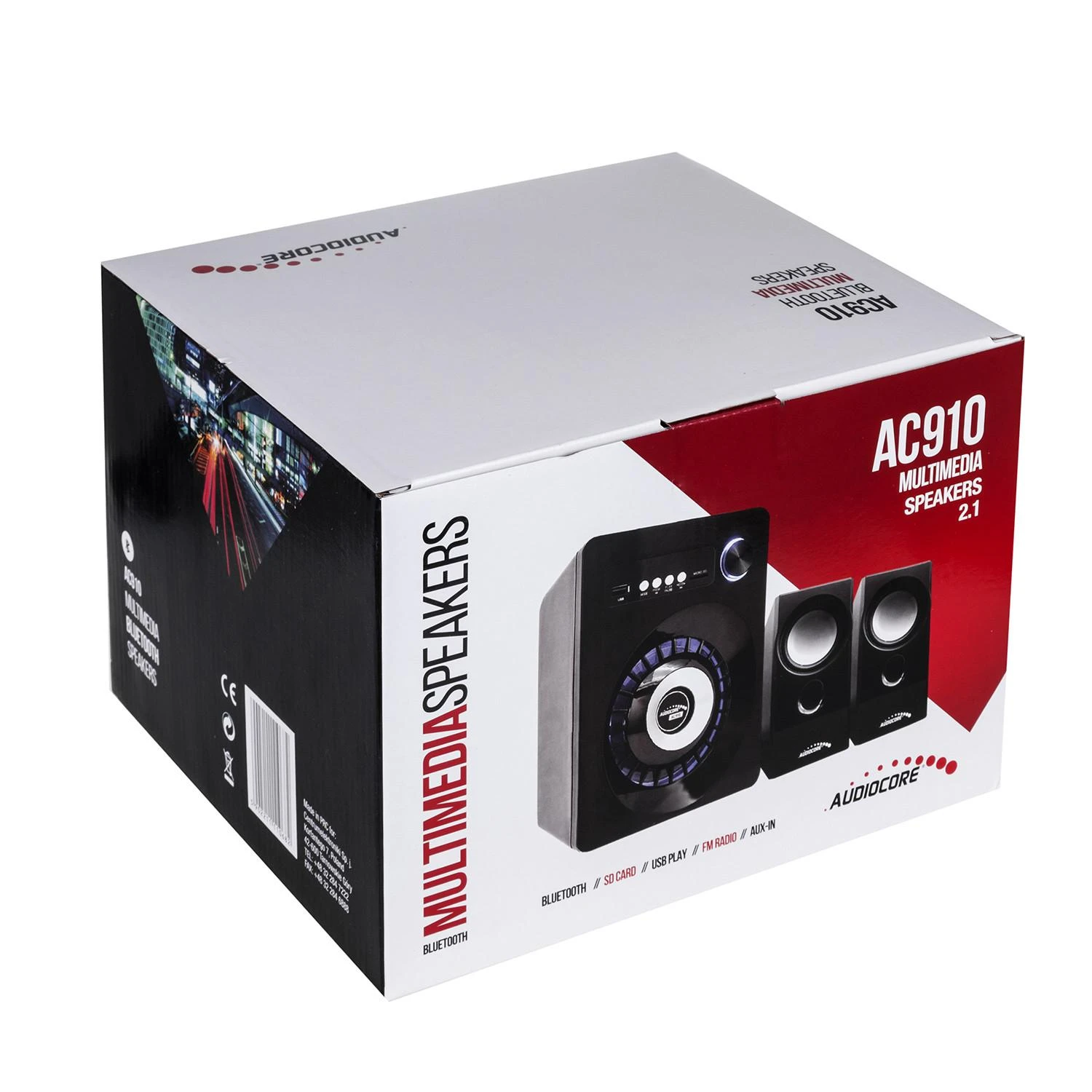 Kompiuterio kolonėlės Audiocore AC910 speaker set 10 W PC / Juodas, Bluetooth