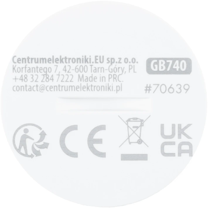 Bezprzewodowy „Tuya GreenBlue“ belaidis „Zigbee“ judesio jutiklis, „Android“ / „iOS“, CR2450 DC 3.0V, 120° aptikimo diapazonas / iki 8 m, GB740