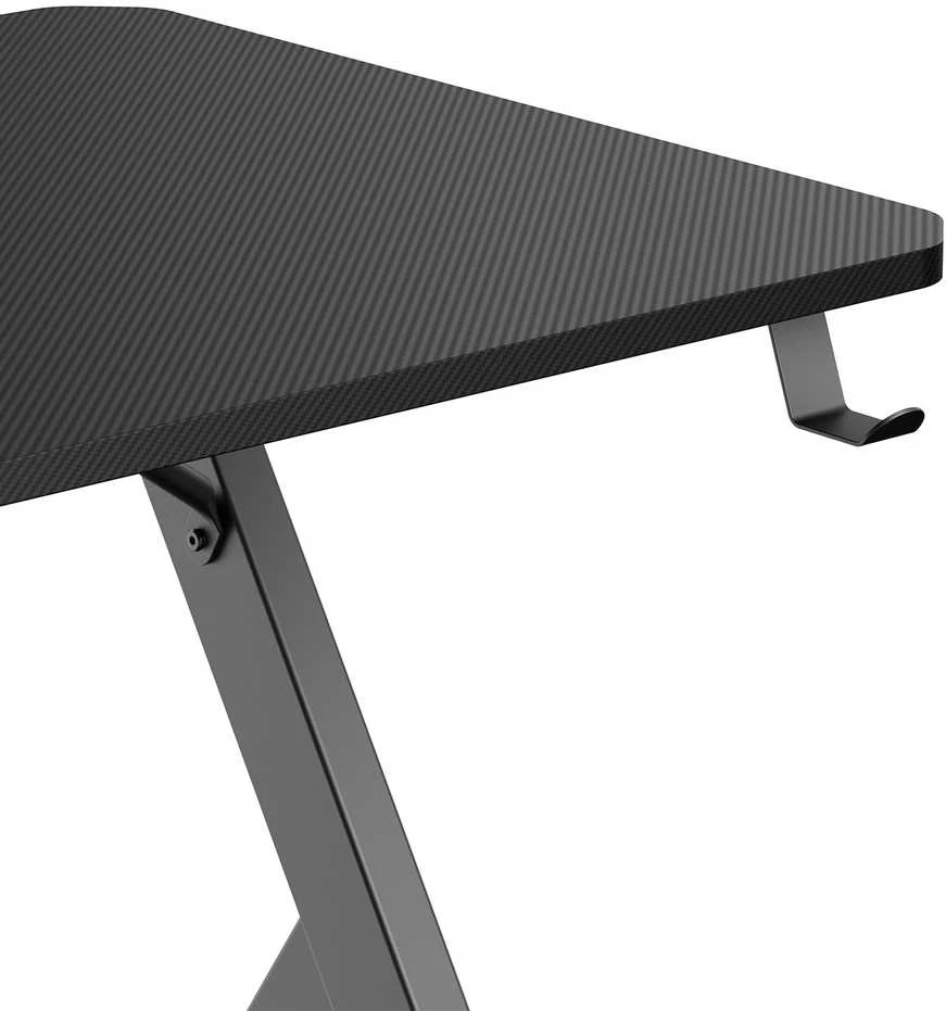 Biurko „NanoRS“ žaidimų stalas, juodas su ausinių ir puodelio laikikliu, maks. 75 kg, matmenys 1200 x 600 x 750 mm, RS101