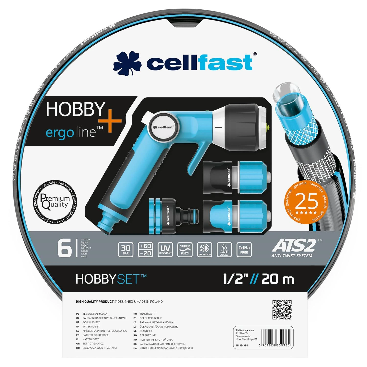 Cellfast C.ERGO HOBBY PURŠKIMO RINKINYS 1/2 "20m