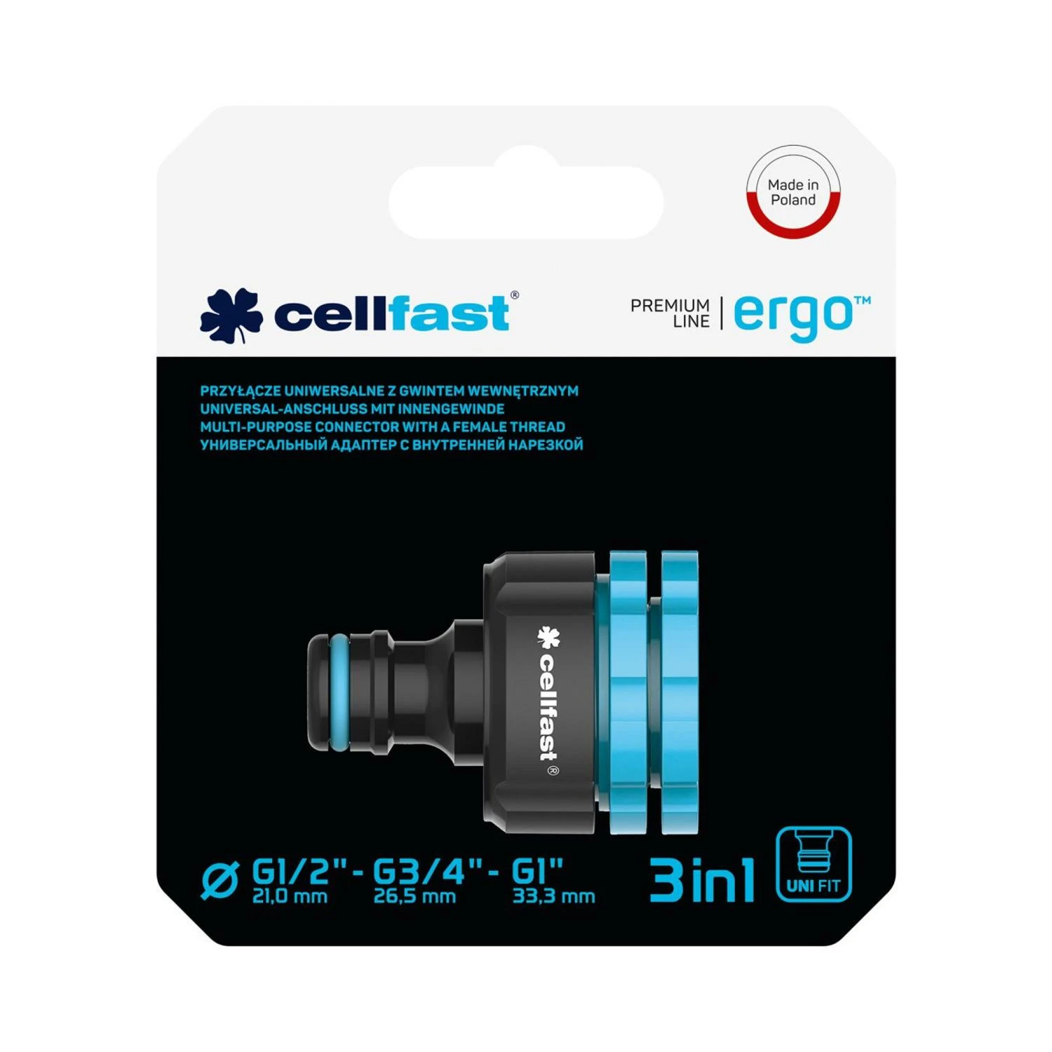 CELLFAST JUOSTOS JUNGIMAS 1/2"-3/4"-1" ERGO