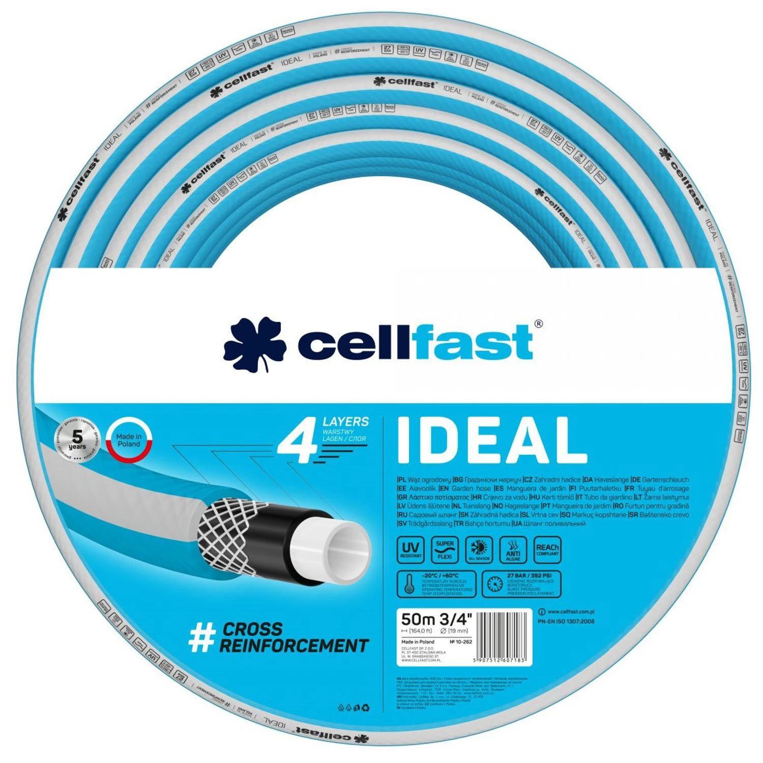 Cellfast IDEAL 3/4" sodo žarna 50 m (10-262)