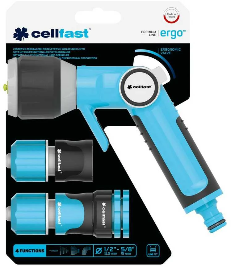 CELLFAST ERGO PURŠKIMO RINKINYS SU DAUGIAFUNKCINIU PUNKTUVO 1/2"