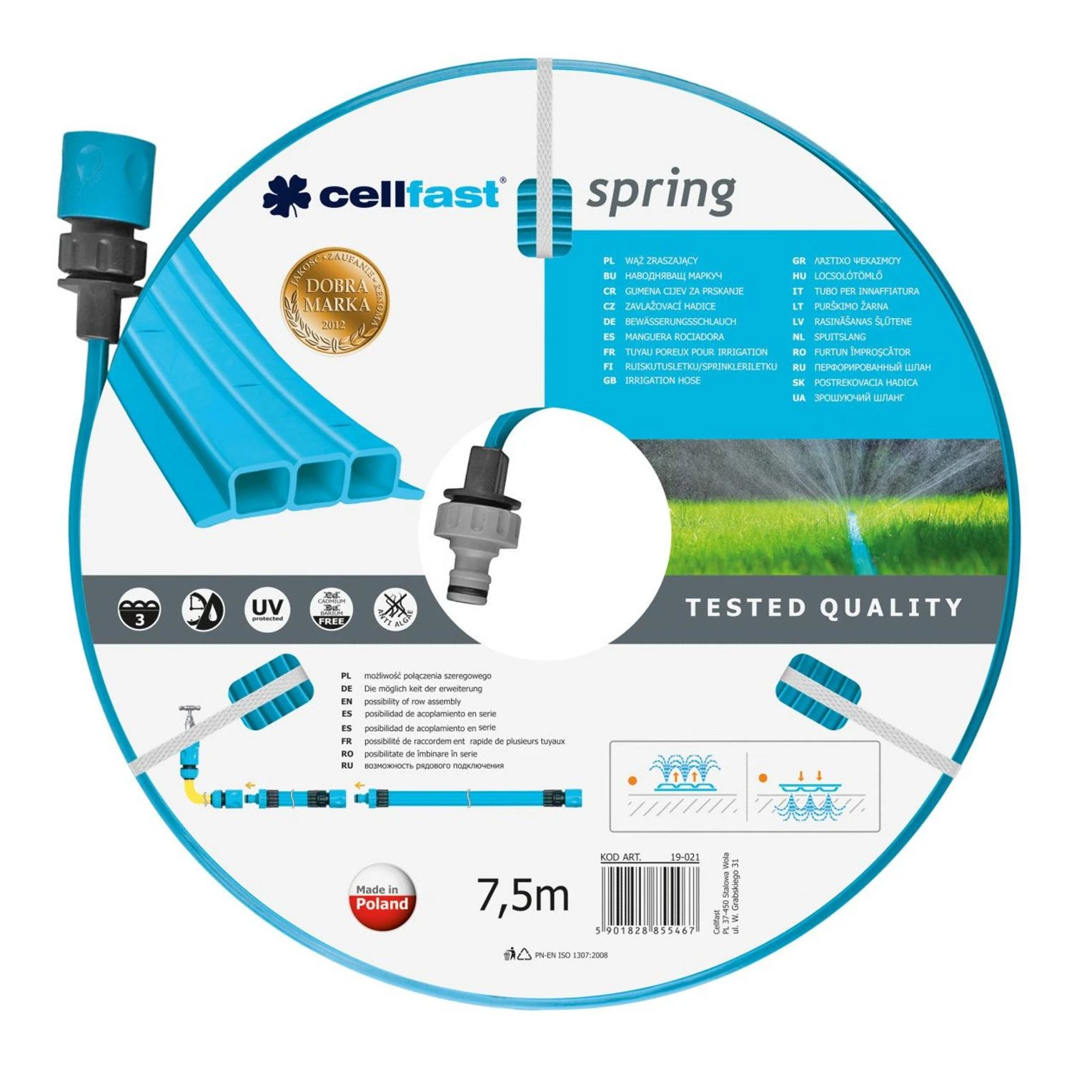 CELLFAST sodo žarna SPRING ZRASZAJĄCY DŁUGOŚĆ: 7,5m