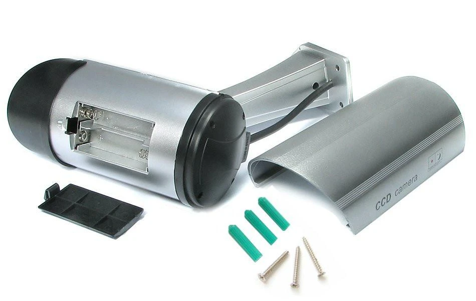 Atrapa MACLEAN IR1100 S CE IR1100S apsaugos kamera Dummy IR LED sidabrinis