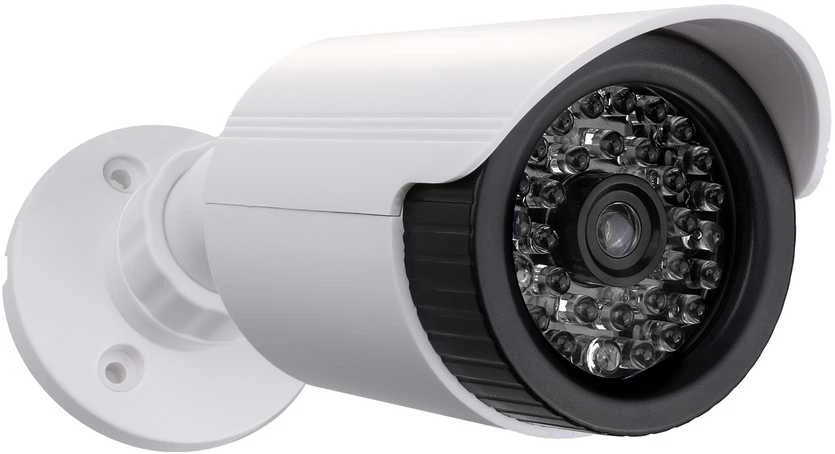 CE Rinkinys dviejų imitacinių vamzdinių kamerų, IR LED diodai, balta, maitinimas 2xAA (nėra komplekte), ABS, IR1800 WT