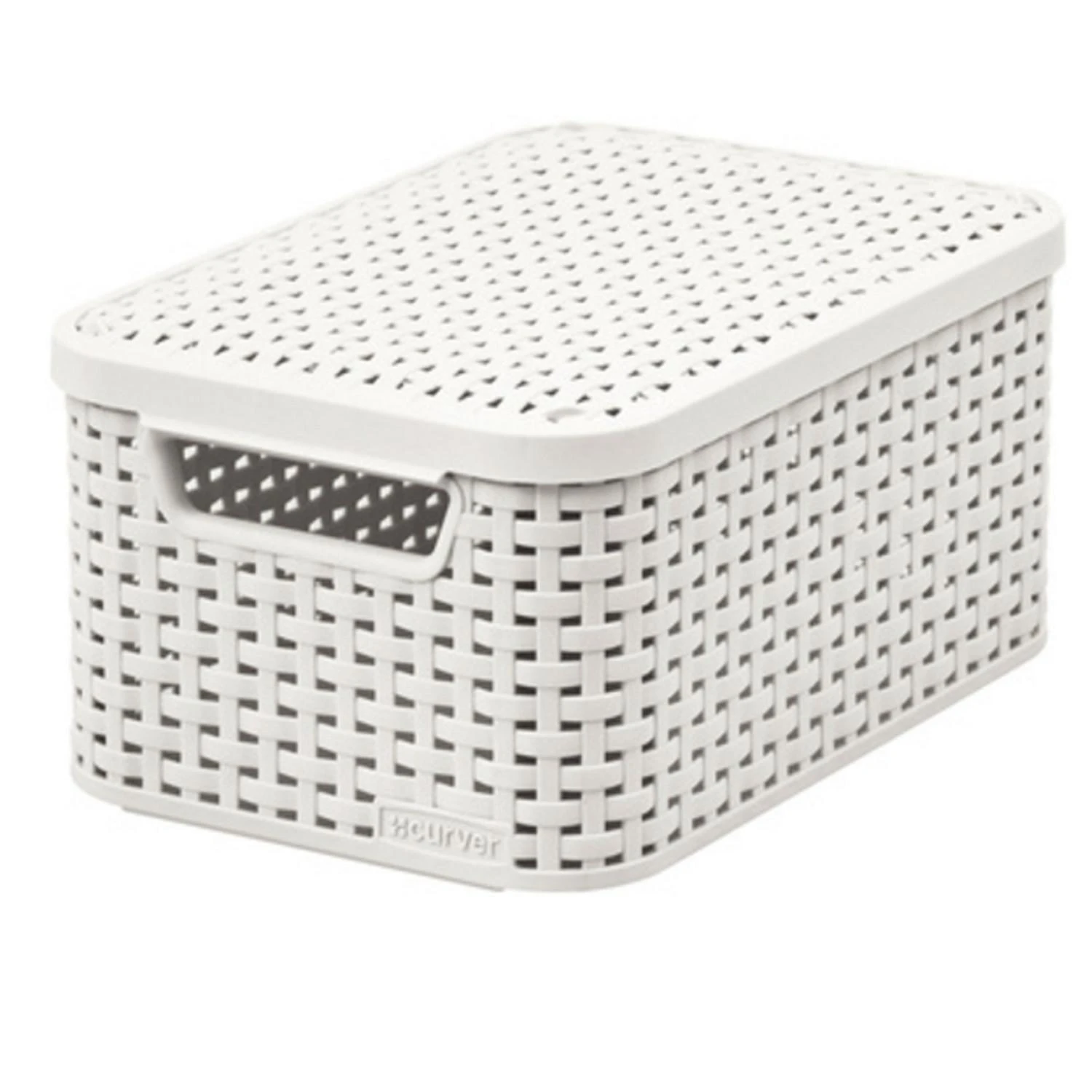 Curver Daiktadėžė su dangčiu Style, kreminės baltos spalvos, 18l, M