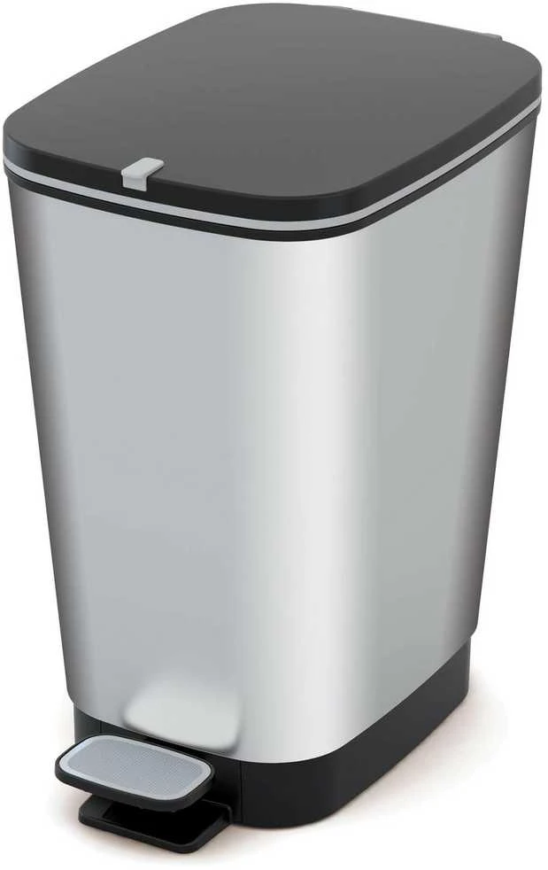 Keter Šiukšliadėžė CEP SU PEDALU, 45 l, pilka sp.