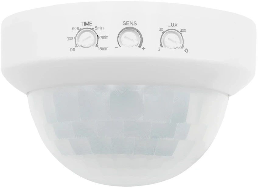 PIR judesio jutiklis Maclean, montuojamas ant paviršiaus, veikimo nuotolis 10x40 m, 1000 W/2000 W, 220–240 V AC, 50/60 Hz, MCE823