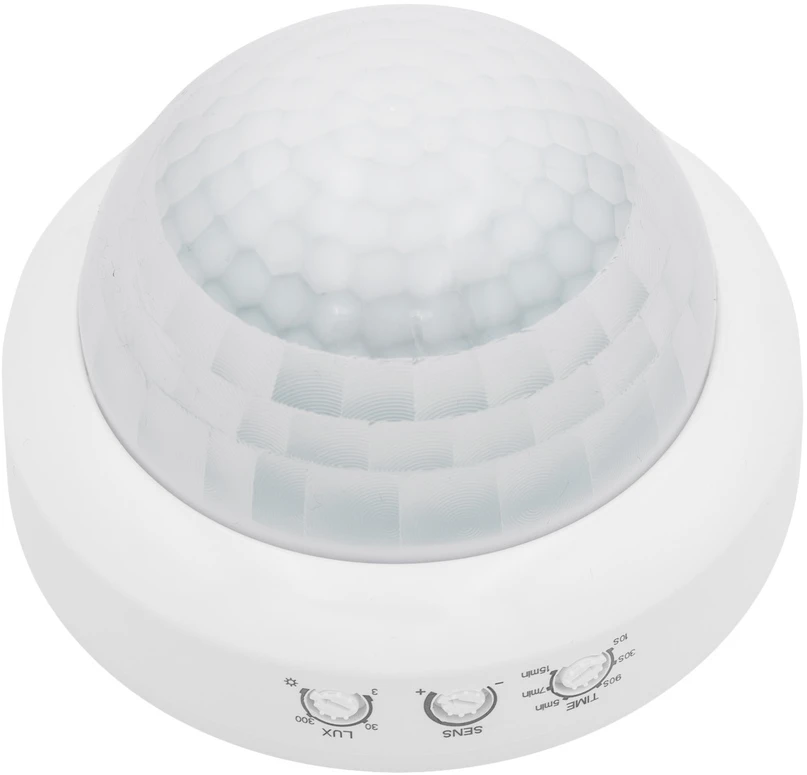 PIR judesio jutiklis Maclean, montuojamas ant paviršiaus, veikimo nuotolis 10x40 m, 1000 W/2000 W, 220–240 V AC, 50/60 Hz, MCE823