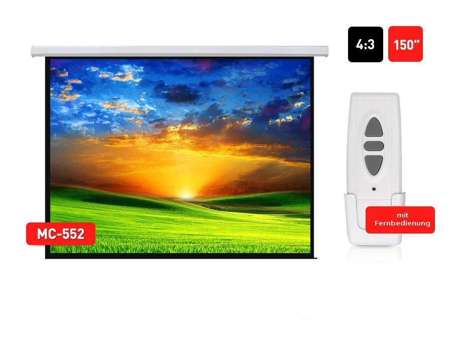 Maclean MC-552 Economy Budget Auto-lock Manual Projektoriaus ekranas-150'' 4:3