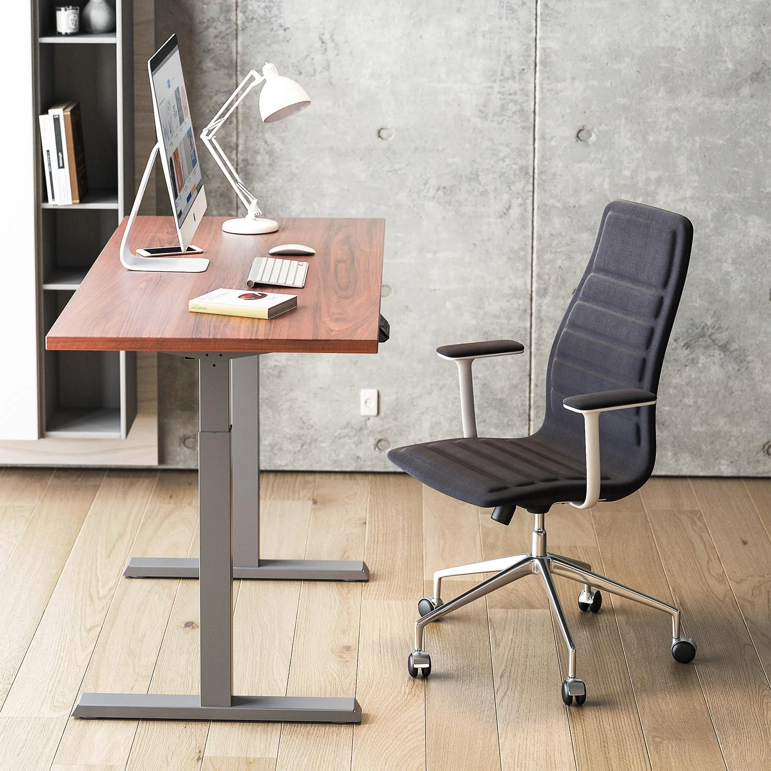 Ergo Office ER-433 stalo rėmas, reguliuojamas aukštis, pilkas