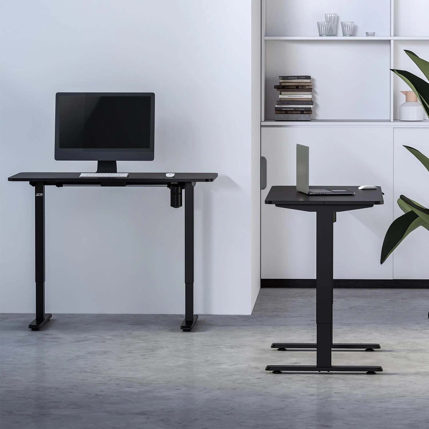 Ergo Office ER-443 stalo rėmas su 1 varikliu, juodas