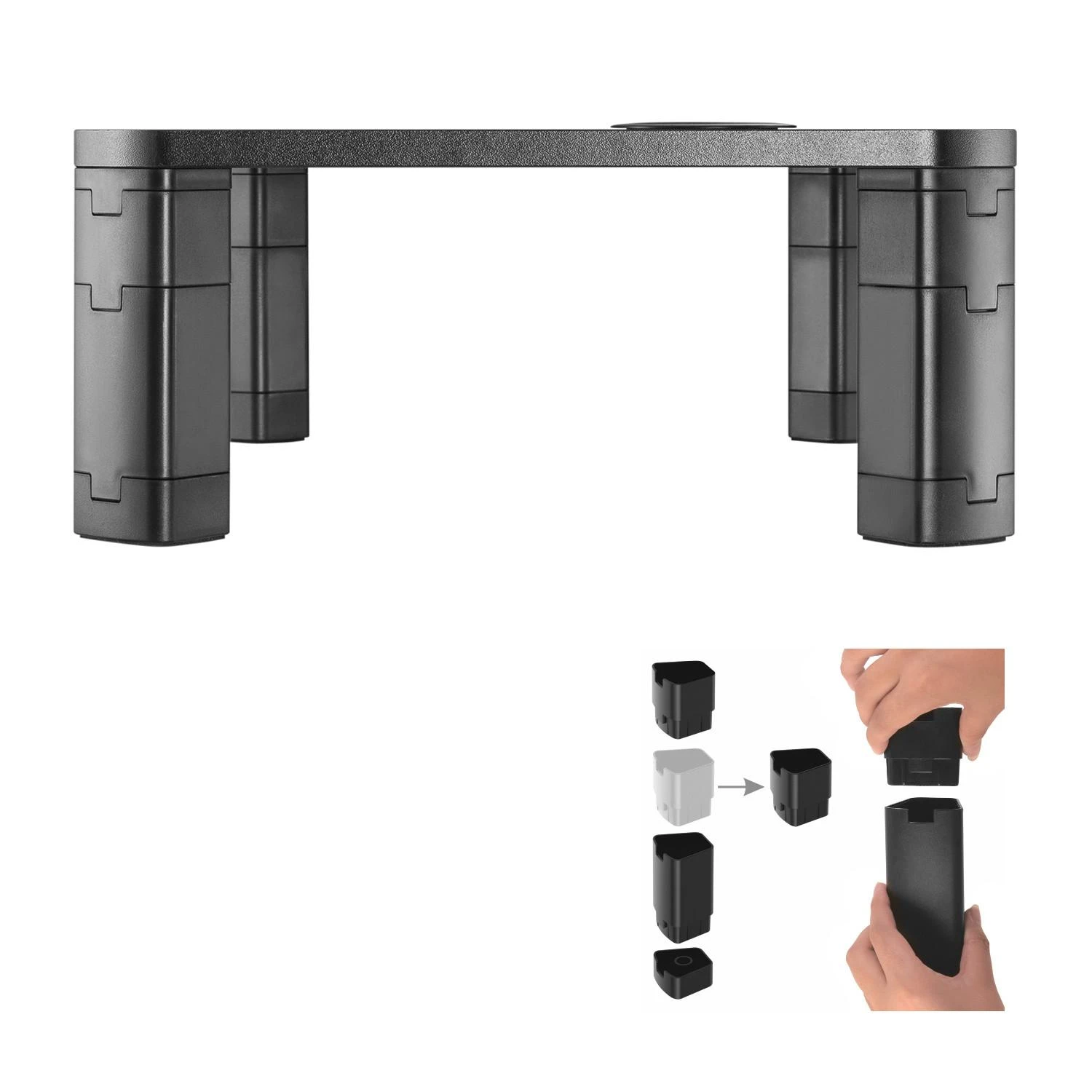 Podstawka „Ergo Office“ monitoriaus stalo stovas, reguliuojamas, su belaidžiu „Qi“ įkrovikliu, maks. 20 kg, 17–32 colių, ER-415