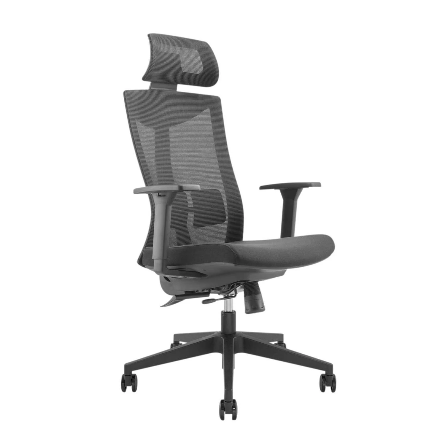 Juoda ergonomiška kėdė tinklelio atlošu ER-414