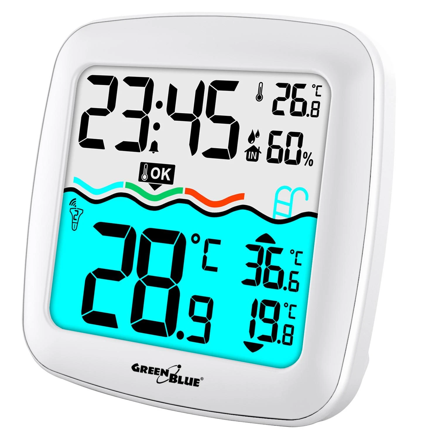 GreenBlue GB216 baseino termometras su meteorologine stotimi