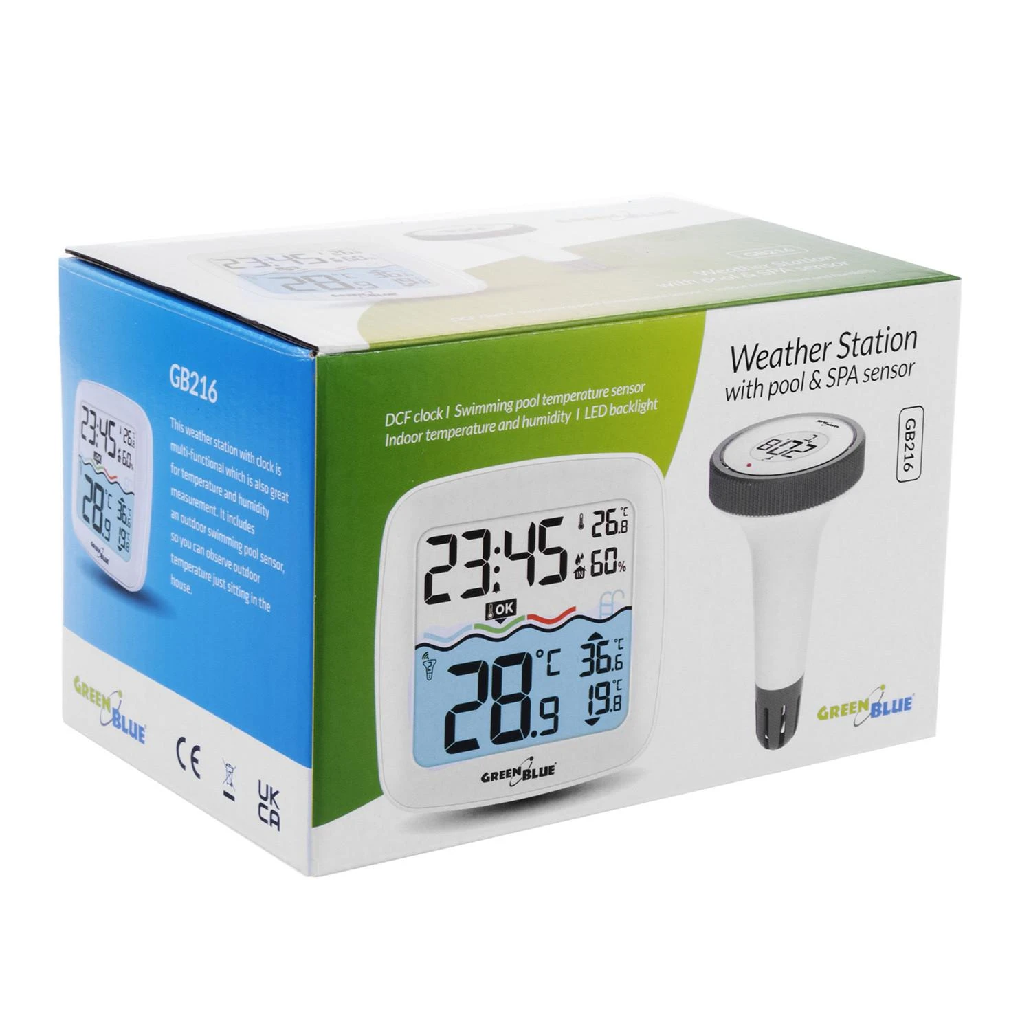 GreenBlue GB216 baseino termometras su meteorologine stotimi