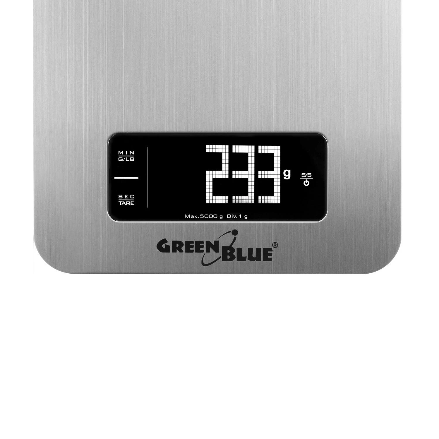 Virtuvinės svarstyklės Svarstyklės Skaitmeninės virtuvės svarstyklės su laikmačiu GreenBlue GB170 min 1g max 5000g