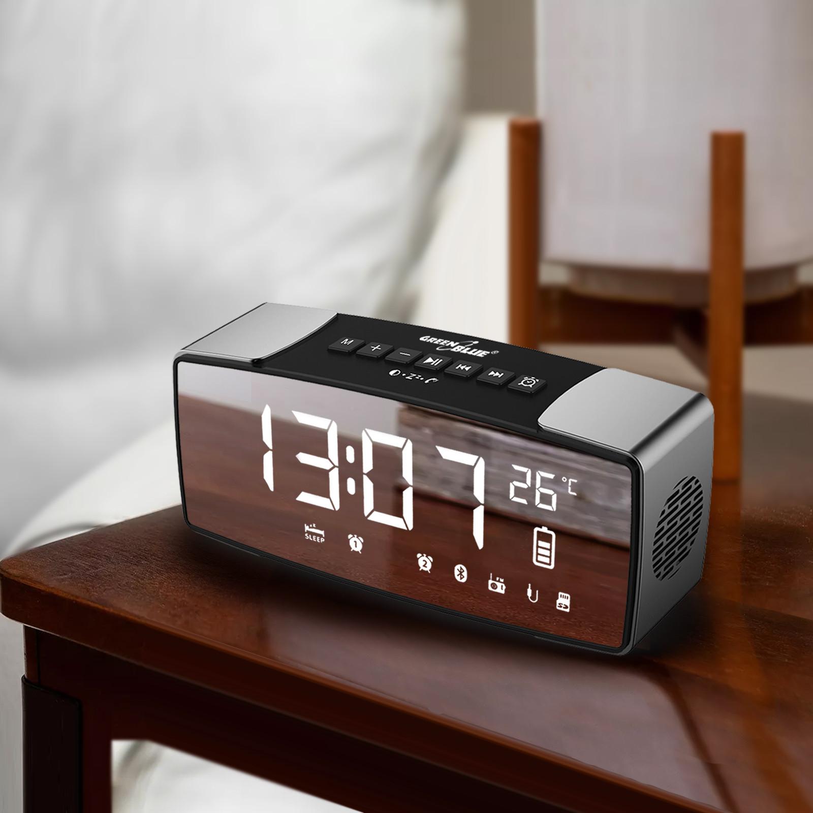 Greenblue 62917 Clock Digital Juodas, Pilkas