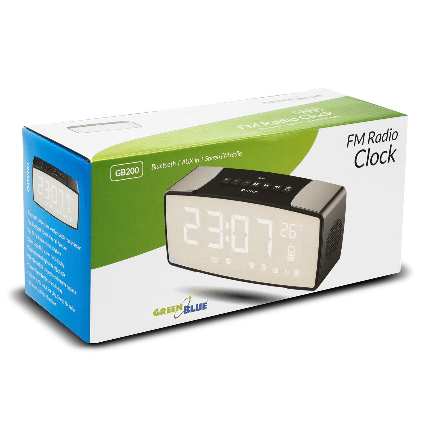 Greenblue 62917 Clock Digital Juodas, Pilkas