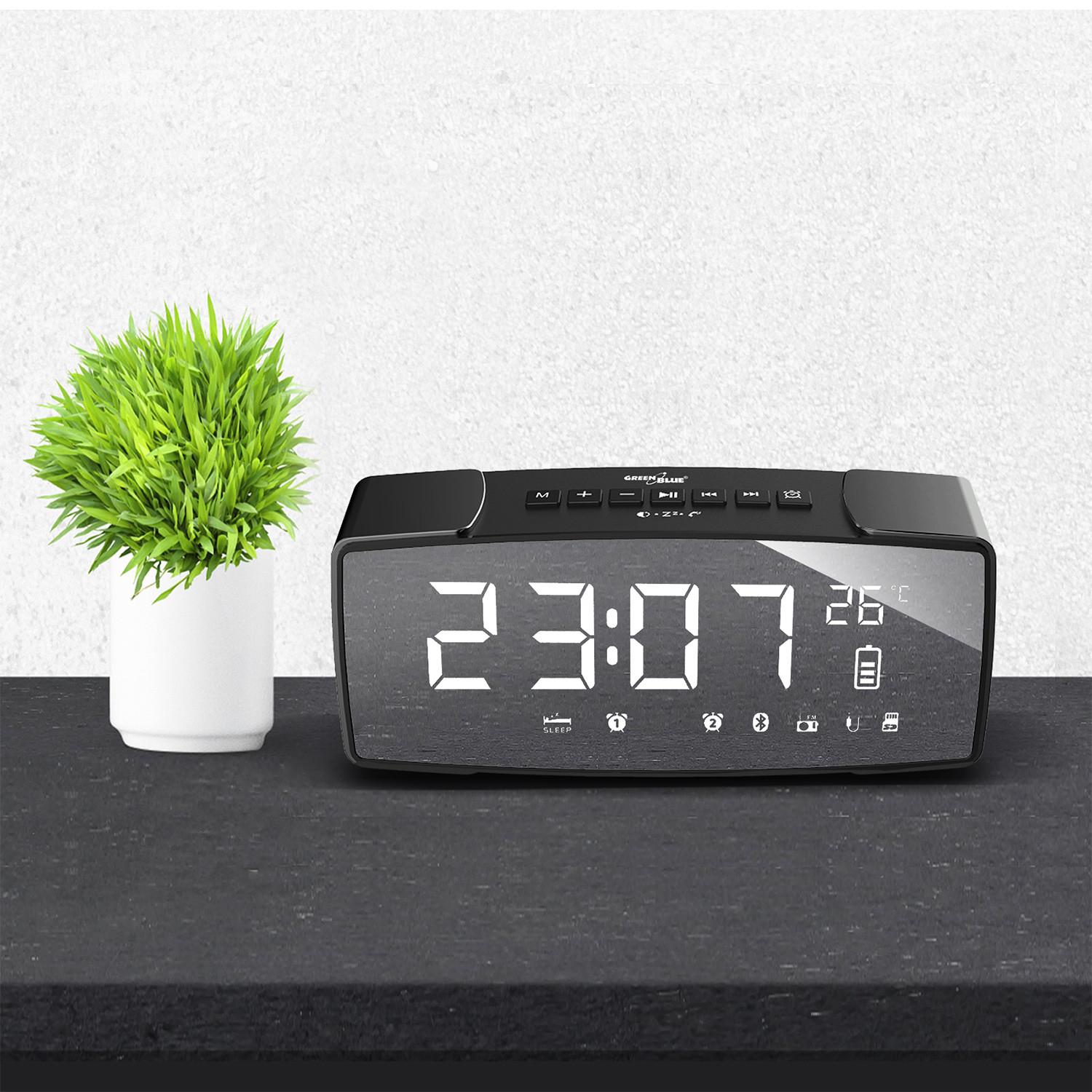 Greenblue 62917 Clock Digital Juodas, Pilkas