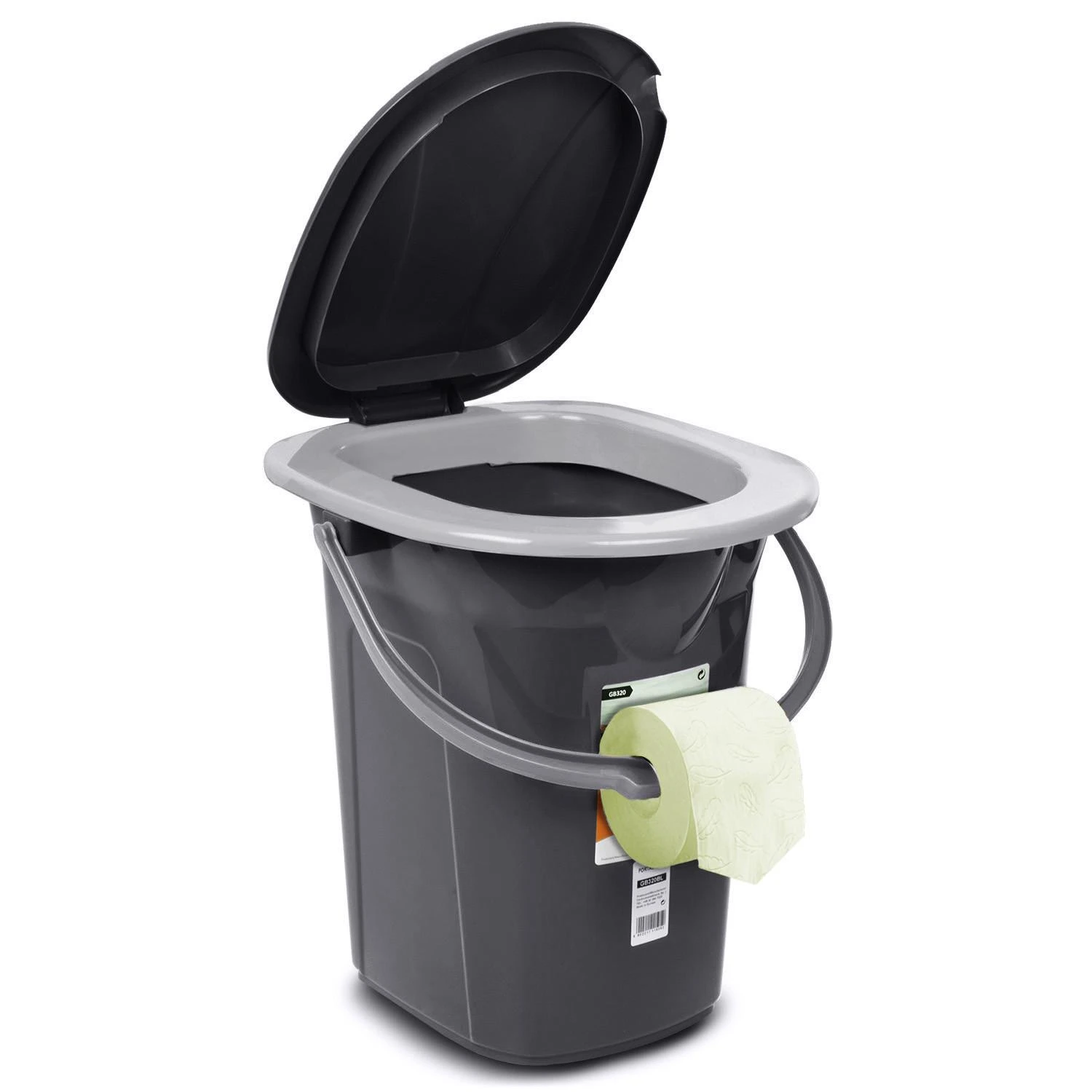 GreenBlue GB320 nešiojamas kempingo tualeto tualeto kibiras, 19 l talpos, su rankena