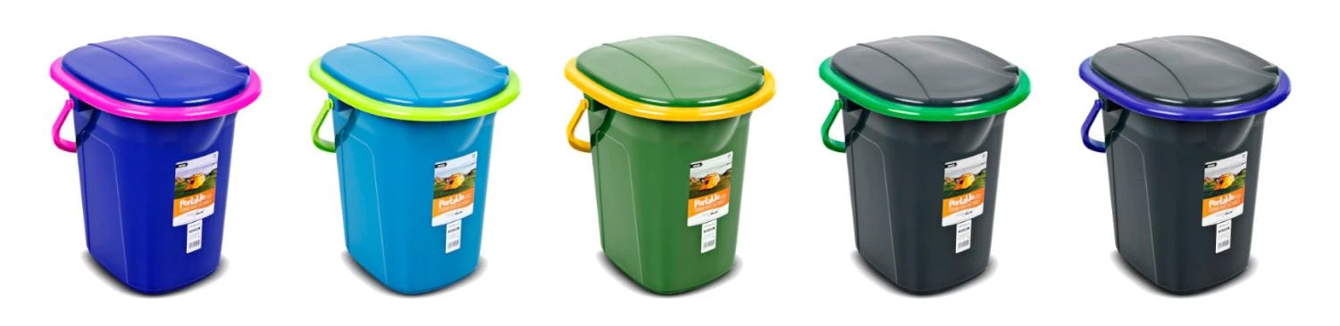 GreenBlue GB320BL nešiojamasis kelioninis tualetas kibiras Camping Festival Rankenos dangtis Patvarus stabilus19L