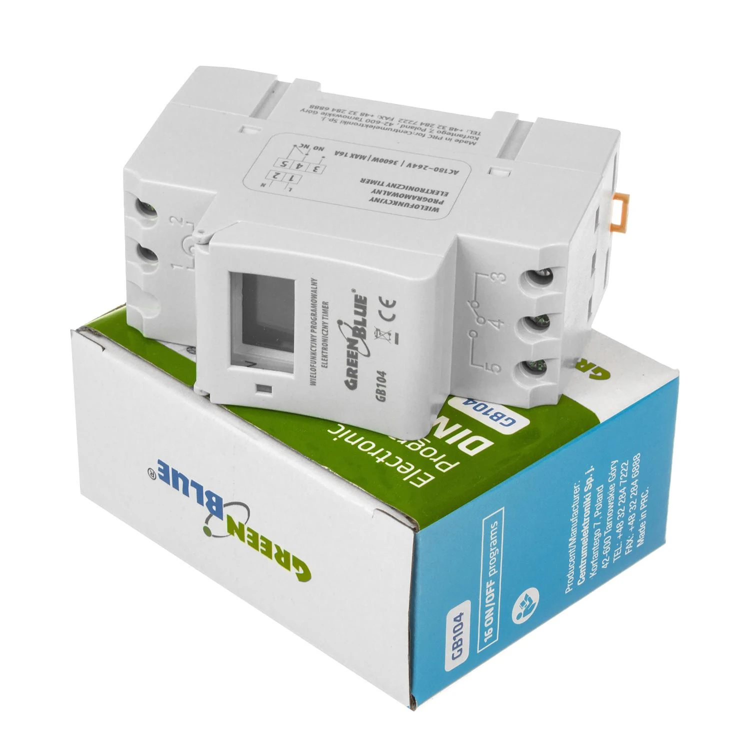 GreenBlue PROGRAMUOJAMAS ELEKTRONINIS LAIKO JUNGIKLIS GB-104