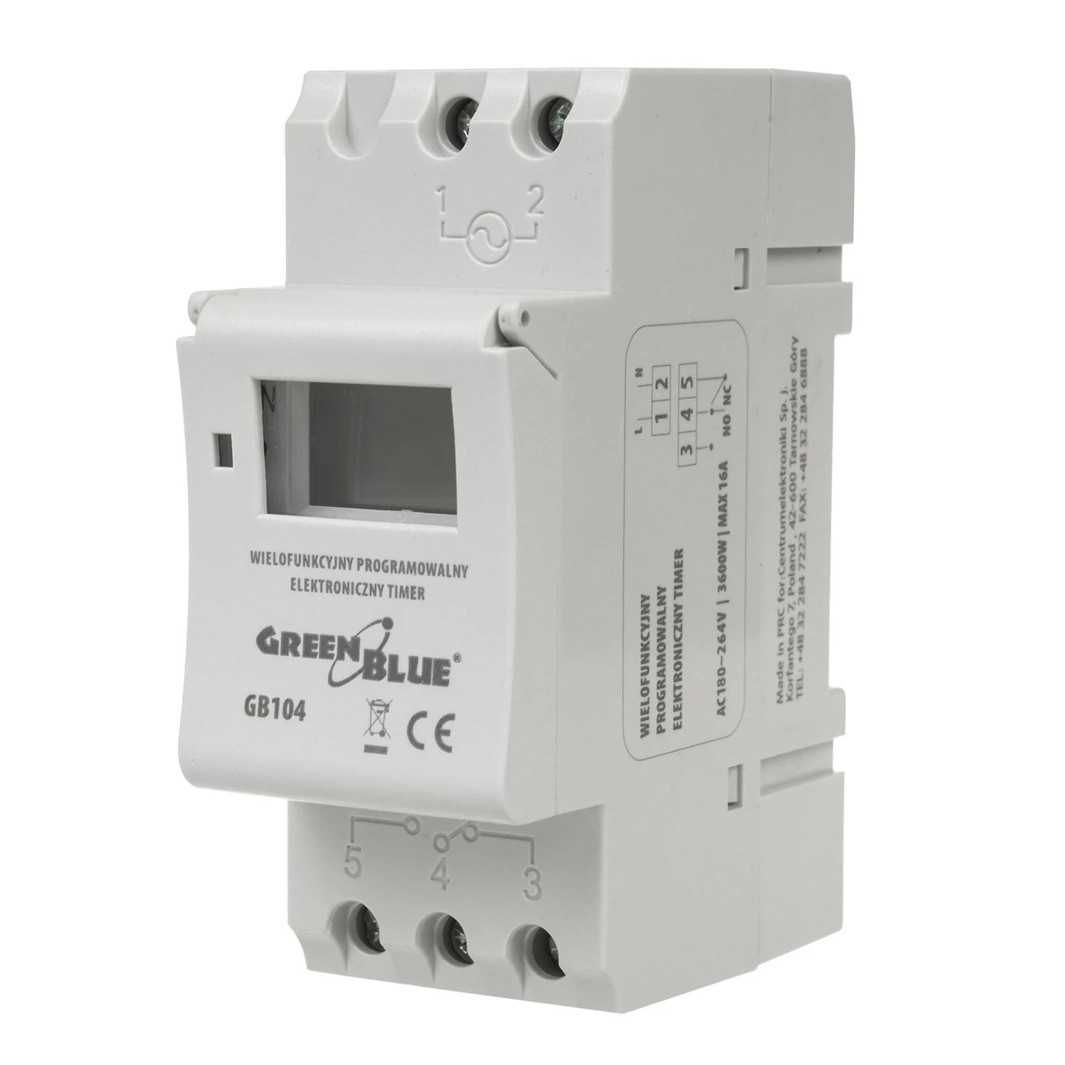 GreenBlue PROGRAMUOJAMAS ELEKTRONINIS LAIKO JUNGIKLIS GB-104